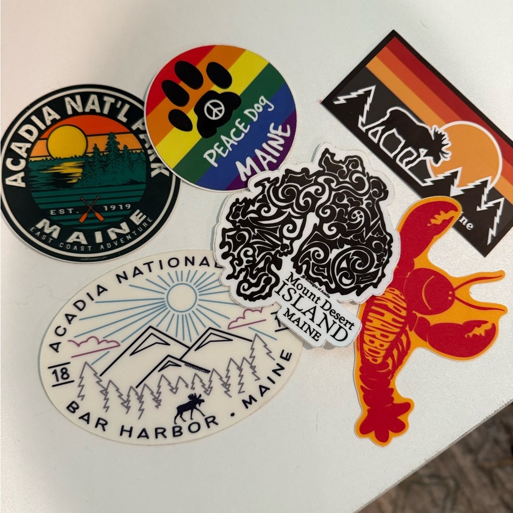 Colorful Maine Sticker Set